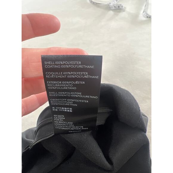 Free People We The Free Spitfire Stacked Faux Leather Pants Black Boho Festival - Picture 8 of 10